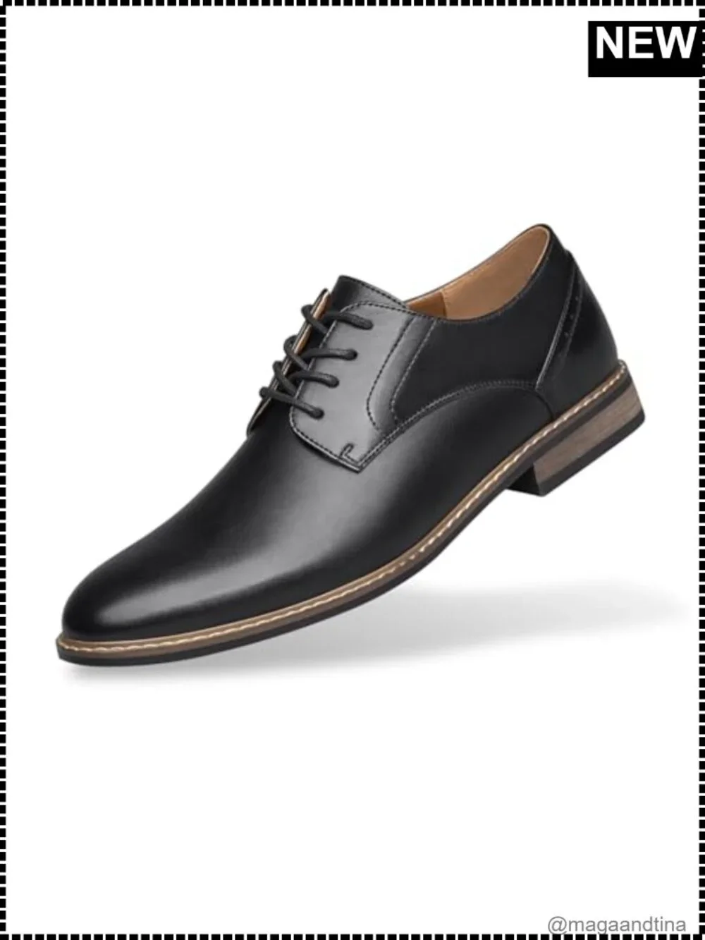 Men's Oxford Dress Shoes Faux Leather Lace Up Formal Business Comfort